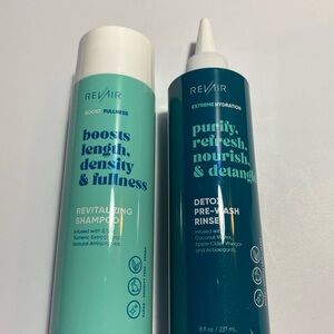RevAir shampoo and Detox pre-wash rinse